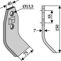 Klinge 150x75mm 2