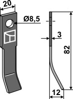 Y-Messer 82x20mm 2
