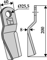Mulchmesser 200x60mm 2