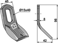 Y-Messer 98x40mm