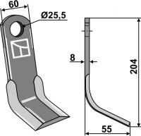 Y-Messer 204x60mm 2
