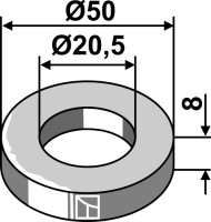 Scheibe Ø50x8xØ20,5 2