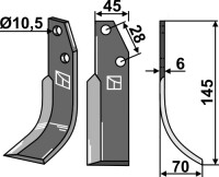 Fräsmesser 145x45mm, rechts gallery 20_2nd