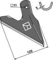 Hackschar 120mm - Halbschar gekr gallery 1_2nd