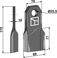 Mulchmesser 175x70mm, rechte Aus gallery 20_2nd