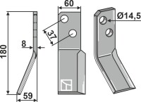 Rotorzinken 180x60mm, links 2