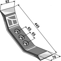 Grubberschar 445mm 2