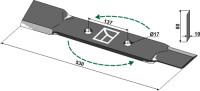 Mähermesser 530mm - links 2