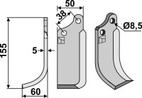 Fräsmesser 155x50mm, links gallery 23_2nd