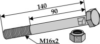 Sechskantschraube M16x2x140 mit Sicherungsmutter