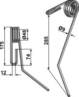 Striegelzinken Ø9mm - hinten 2