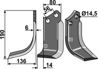 Fräsmesser 190x80mm, links gallery 12_2nd