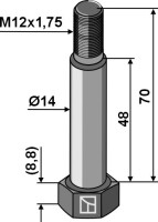 Schraube M12x1,75x70 - 10.9