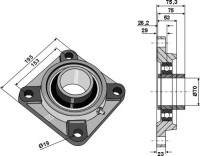 Spannlager UCF - Ø70 2