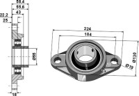 Spannlager UCFL - Ø55 2