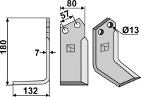 Fräsmesser 185x80mm, links gallery 20_2nd