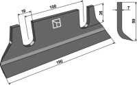 Häckslermesser 190mm 2