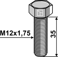 Sechskantschraube M12x1,75x35 ohne Mutter