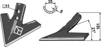 Gänsefussschar 175mm 2