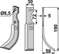 Fräsmesser 190x30mm, rechts gallery 3_2nd