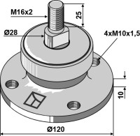 Lager mit Gewinde M16 2