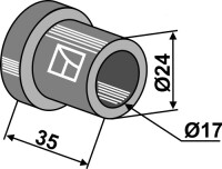 Innenbuchse 35xØ17xØ24 2