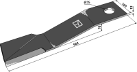 Mähermesser 560mm - links 2