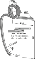 Gedrehte Schwergrubberstiel, links