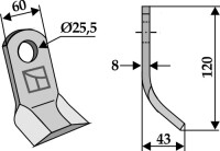 Y-Messer 120x60mm 2