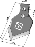 Grubberschar Triodan 198mm 2