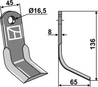 Y-Messer 136x45mm 2