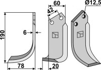Fräsmesser 190x60mm, links gallery 2_2nd