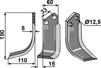 Fräsmesser 190x60mm, links gallery 3_2nd