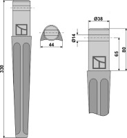 Kreiseleggenzinken 330mm