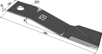 Mähermesser 560mm - rechts 2