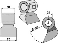 Hammerschlegel 70x58mm 2