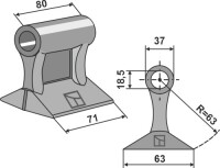 Hammerschlegel 71x80mm 2