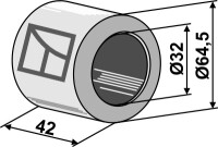Hartholzlager - Ø32mm 2