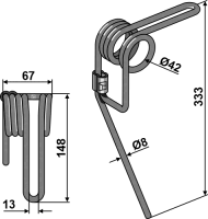 Striegelzinken Ø8mm 2