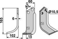 Fräsmesser 165x60mm, links gallery 2_2nd
