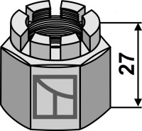 Kronenmutter M24x2 für 26x26 2