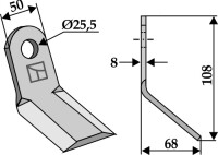 Y-Messer 108x50mm 2