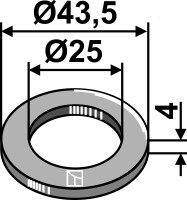 Scheibe Ø43,5x4xØ25 2