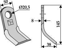 Y-Messer 145x50mm 2