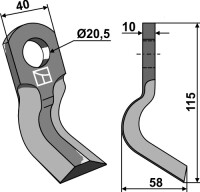Y-Messer 115x40mm 2
