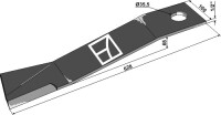 Mähermesser 628mm - links 2