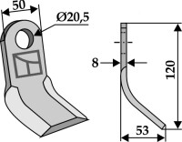 Y-Messer 120x50mm 2