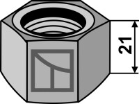 Mutter M 27 x 3 für Vierkantwellen 2