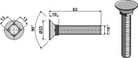 Pflugschraube 7/16"x63