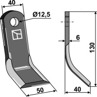 Y-Messer 130x40mm 2